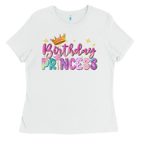 White birthday princess Ladies Tee - NancyCooperArtShop