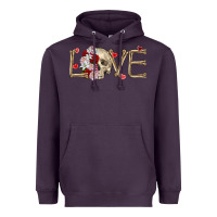 Plum Skull love Valentine's Day Heavyweight Hoodie - FaDigitalArtStudio