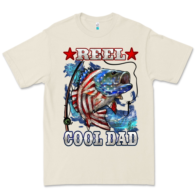 Reel Cool Dad Bass Premium Tee by LillyAllenDesigns | Teevron