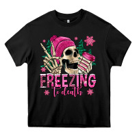Black freezing to death winter skull Heavy Core Tee - Jasminsmagicworld