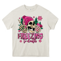 Freezing To Death Winter Skull Heavy Core Tee | Teevron