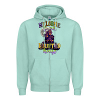 Seafoam welcome to our haunted house Zipper Hoodie - CowGirlArtShop