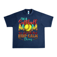 Navy I'm a Softball mom we don't do that keep calm Urban Heavy Tee - BundleAndBundleShop