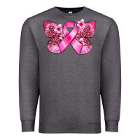 Charcoal Heather Cancer butterfly Premium Sweatshirt - FaDigitalArtStudio