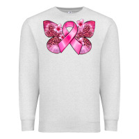 Oatmeal Heather Cancer butterfly Premium Sweatshirt - FaDigitalArtStudio