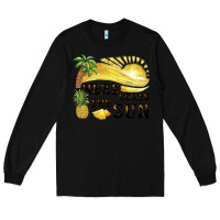 Black here comes the sun Long Sleeve Tee - BarkalooDesign