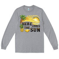 Heather Grey here comes the sun Long Sleeve Tee - BarkalooDesign