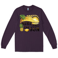 Plum here comes the sun Long Sleeve Tee - BarkalooDesign