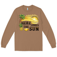 Toasted Coconut here comes the sun Long Sleeve Tee - BarkalooDesign