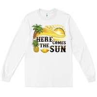 White here comes the sun Long Sleeve Tee - BarkalooDesign