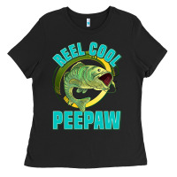 Black reel cool peepaw Ladies Tee - Jasminsmagicworld
