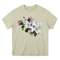 Mossy apple blossom Heavy Core Tee - LillyAllenDesigns