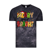 Cloud Black merry and bright Vintage Tee - MaliasSmallBusiness