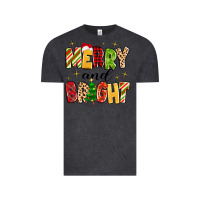 Vintage Black merry and bright Vintage Tee - MaliasSmallBusiness
