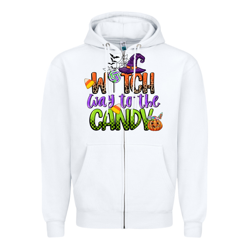 Witch Way To The Candy Zipper Hoodie by CowGirlArtShop | Teevron