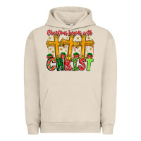 Pigment French Oak christmas begins with christ Urban Hoodie - CowhideDigitalArt