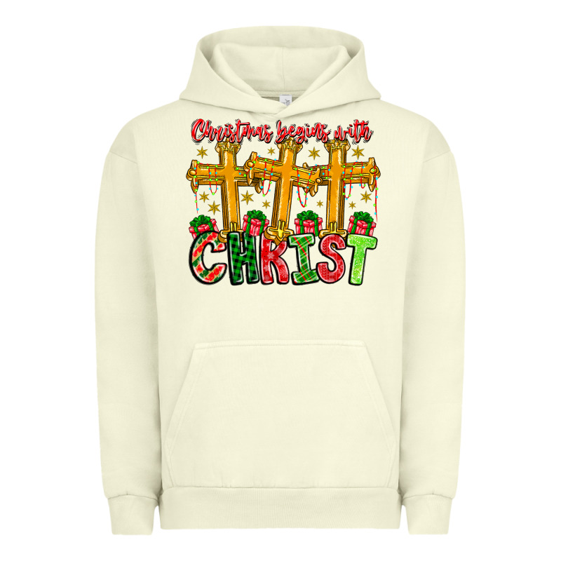Christmas Begins With Christ Urban Hoodie by CowhideDigitalArt | Teevron