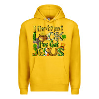Lemon I don't need luck i've got Jesus Premium Hoodie - CowGirlArtShop