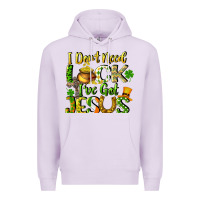 Lilac I don't need luck i've got Jesus Premium Hoodie - CowGirlArtShop