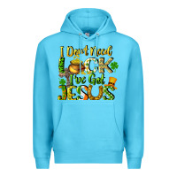Ocean Blue I don't need luck i've got Jesus Premium Hoodie - CowGirlArtShop