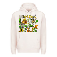 Pale Pink I don't need luck i've got Jesus Premium Hoodie - CowGirlArtShop