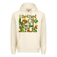 Tofu I don't need luck i've got Jesus Premium Hoodie - CowGirlArtShop