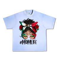 Grape Ice Mexican Mom Life Messy Bun Mama Urban Heavy Tee - BundleAndBundleShop