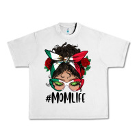Lunar Rock Mexican Mom Life Messy Bun Mama Urban Heavy Tee - BundleAndBundleShop