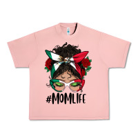 Salmon Mexican Mom Life Messy Bun Mama Urban Heavy Tee - BundleAndBundleShop