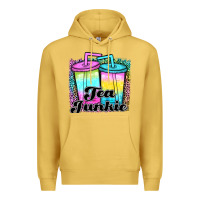 Antique Gold tea junkie Premium Hoodie - JahusDesignShop