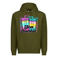 Army Green tea junkie Premium Hoodie - JahusDesignShop