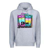 Heather Grey tea junkie Premium Hoodie - JahusDesignShop