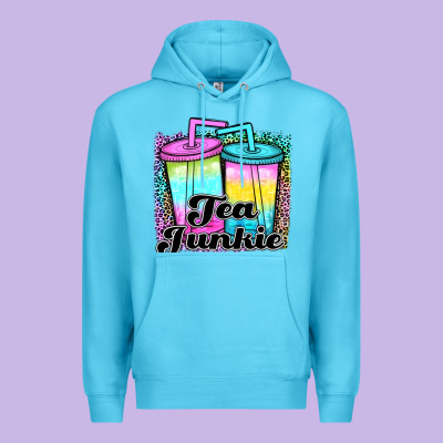 Tea Junkie Premium Hoodie Designed By Jahusdesignshop