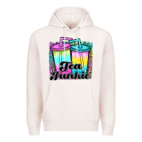 Pale Pink tea junkie Premium Hoodie - JahusDesignShop