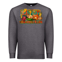 Charcoal Heather Happy Thanksgiving Premium Sweatshirt - FaDigitalArtStudio