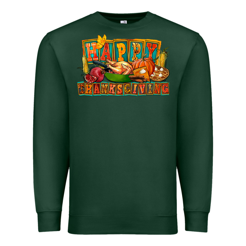 Happy Thanksgiving Premium Sweatshirt by FaDigitalArtStudio | Teevron