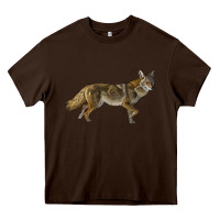 Chocolate Brown coyote Heavy Core Tee - LillyAllenDesigns