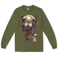 Army Green tie dye camel Long Sleeve Tee - BarkalooDesign