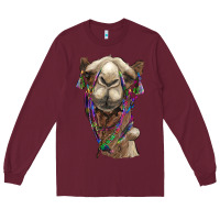 Burgundy tie dye camel Long Sleeve Tee - BarkalooDesign