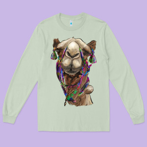 Tie Dye Camel Long Sleeve Tee Designed By Barkaloodesign