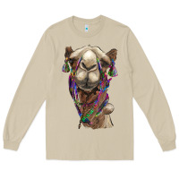 Mushroom tie dye camel Long Sleeve Tee - BarkalooDesign