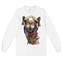 White tie dye camel Long Sleeve Tee - BarkalooDesign