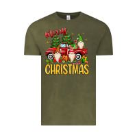 Vintage Olive merry christmas gnomes truck Vintage Tee - MaliasSmallBusiness
