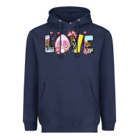 Navy Easter Day Love Easter Heavyweight Hoodie - OliviaCreatesArt