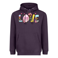 Plum Easter Day Love Easter Heavyweight Hoodie - OliviaCreatesArt