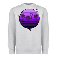 Heather Grey Flamingo Palm Heavyweight Sweatshirt - Bettercallsaul