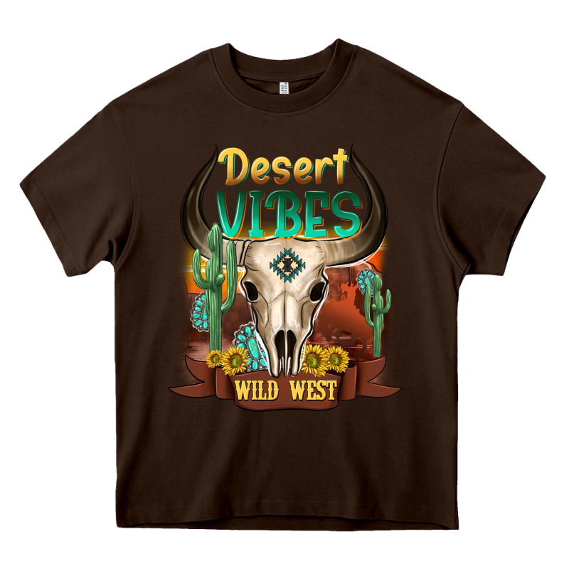 Desert Vibes Wild West Heavy Core Tee by NancyCooperArtShop | Teevron