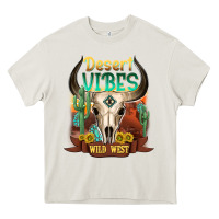 Cream desert vibes wild west Heavy Core Tee - NancyCooperArtShop