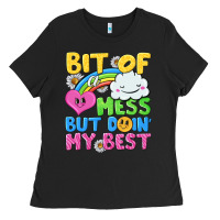 Bit Of A Mess But Doin My Best Ladies Tee | Teevron