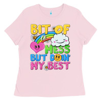 Bubblegum Pink bit of a mess but doin my best Ladies Tee - NancyCooperArtShop
